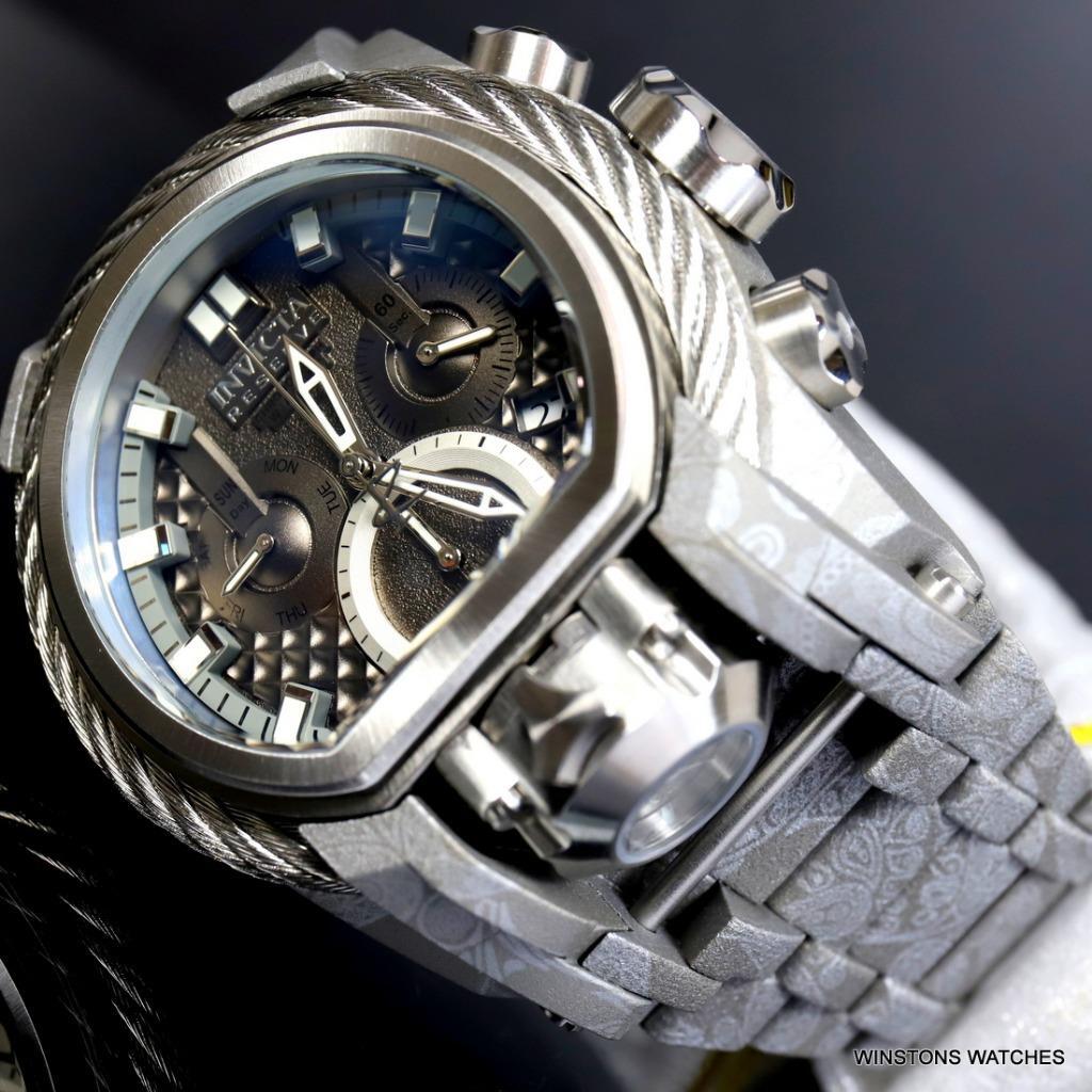 Invicta Reserve Bolt Zeus Magnum Hydroplated Gray Steel 52mm Swiss Mvt Watch New