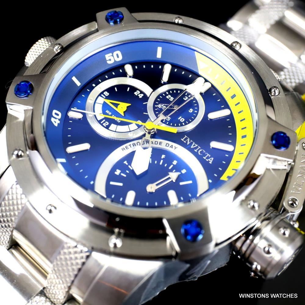 Invicta Coalition Forces Multi Function Stainless Steel Blue 52mm GMT Watch New