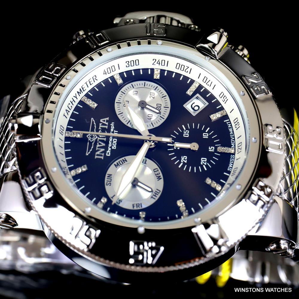 Invicta Subaqua Noma III Diamond High Polished Steel 50mm Swiss Mvt Watch New