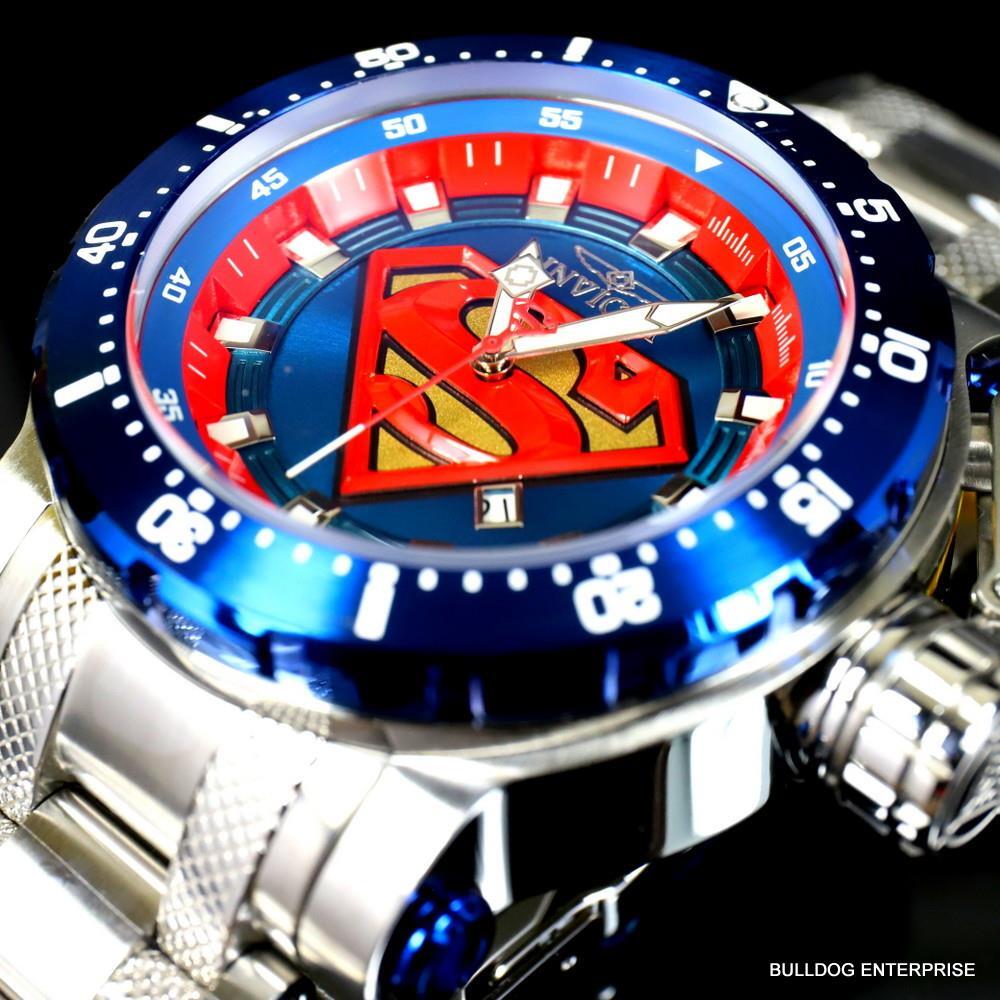 Invicta DC Comics Superman Coalition Forces 52mm Stainless Steel LE Watch New