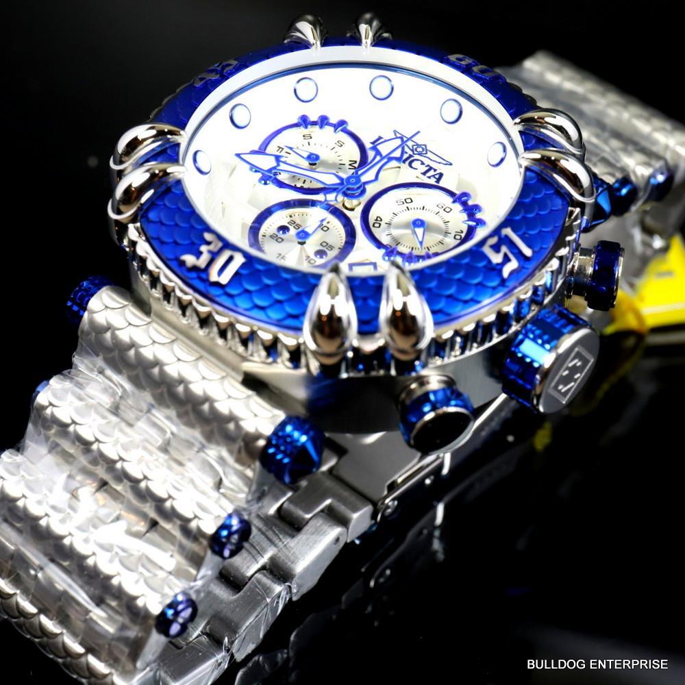 Invicta Subaqua Talon Chronograph Stainlesss Steel 52mm Swiss Mvt Blue Watch New