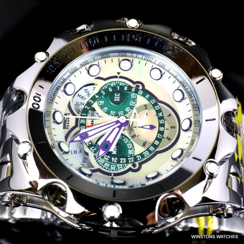 Invicta Reserve Venom Fusian Hybrid Swiss Master Calendar Steel Green Watch New
