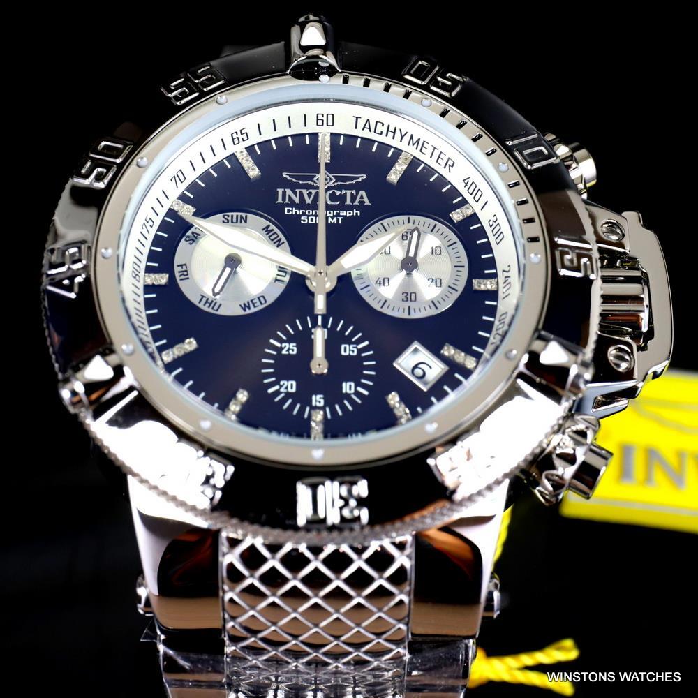 Invicta Subaqua Noma III Diamond High Polished Steel 50mm Swiss Mvt Watch New