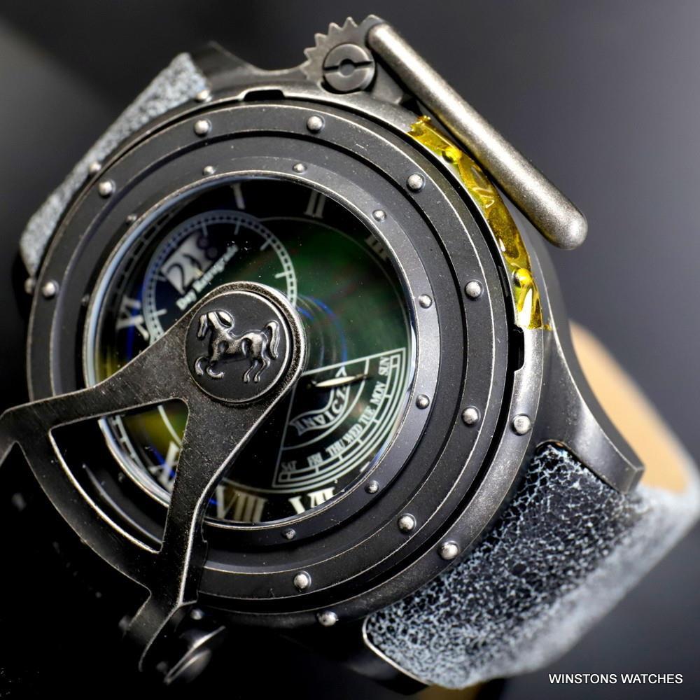 Invicta Vintage Chatham & Dover Swiss Mvt Black MOP Gray Leather 52mm Watch New