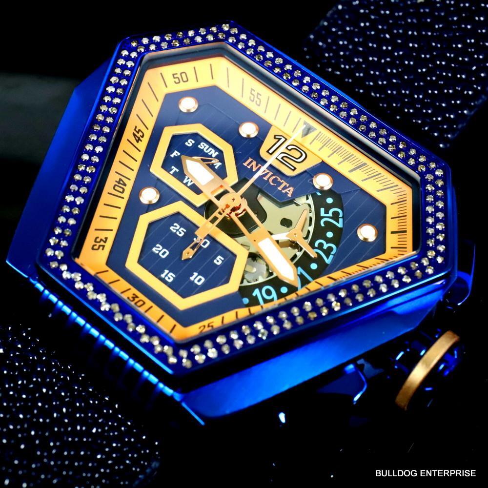 Invicta Speedway .76 CTW Diamond Triangular Stingray Chrono Swiss Mvt Watch New