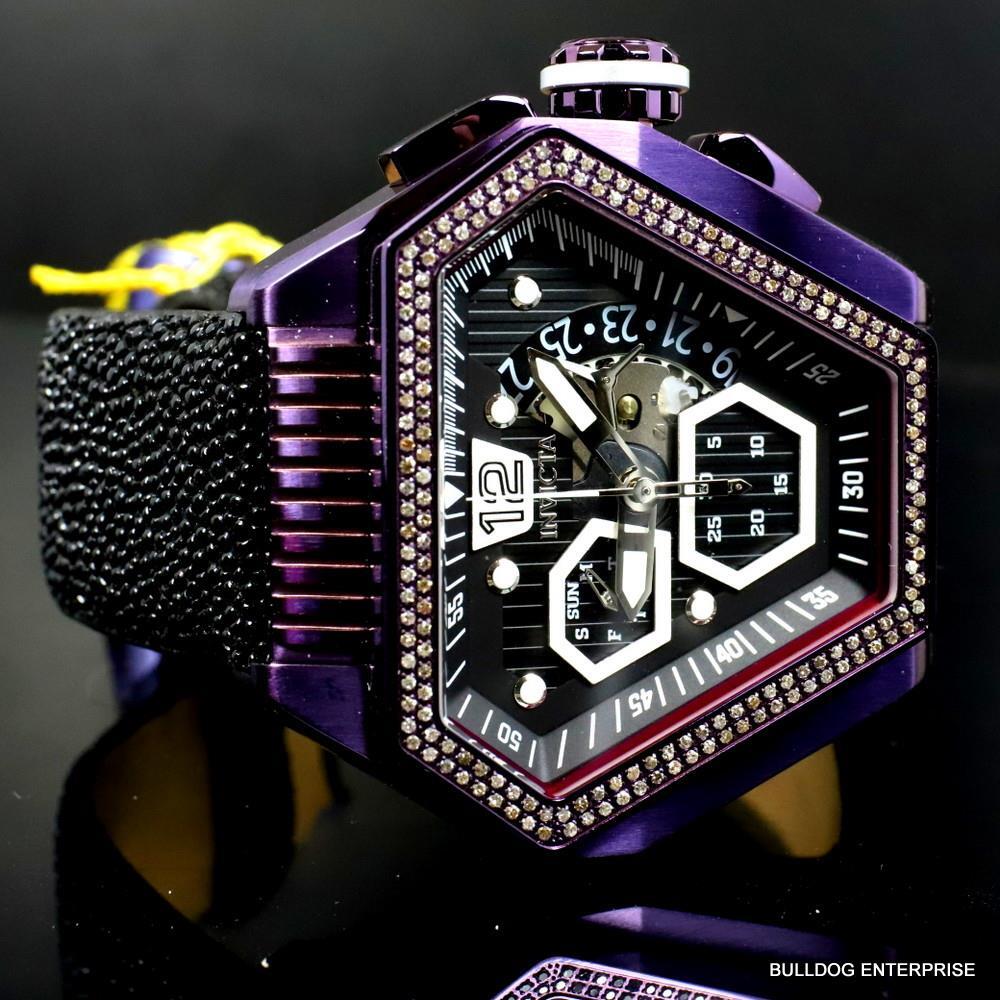 Invicta Speedway .76 CTW Diamond Triangular Stingray Chrono Swiss Mvt Watch New