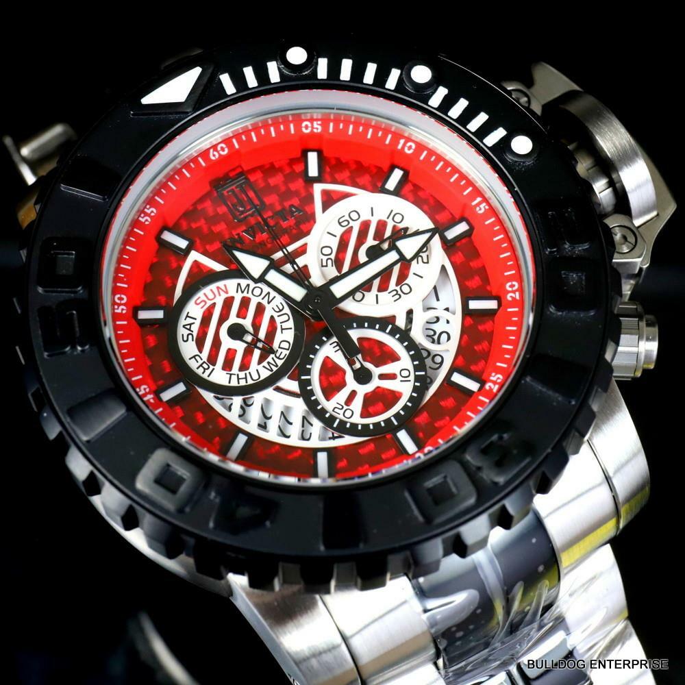 Invicta JT Sea Hunter Gen II Steel Red Glass Fiber Swiss Mvt 58mm Watch New