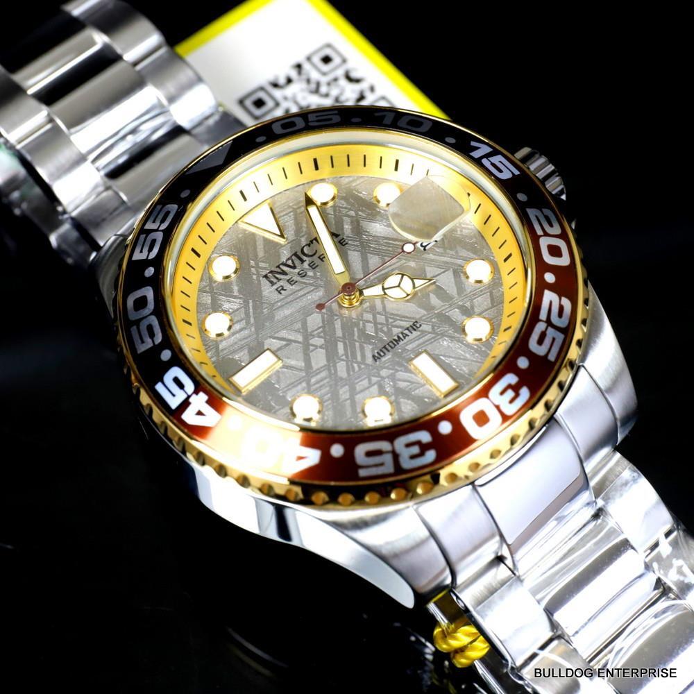 Invicta Reserve Pro Diver Meteorite Automatic Root Beer 46mm Steel Watch New