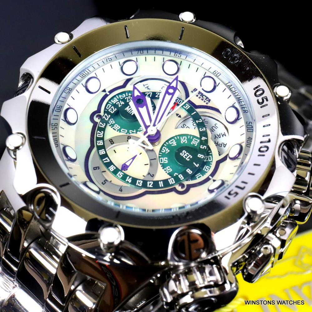Invicta Reserve Venom Fusian Hybrid Swiss Master Calendar Steel Green Watch New