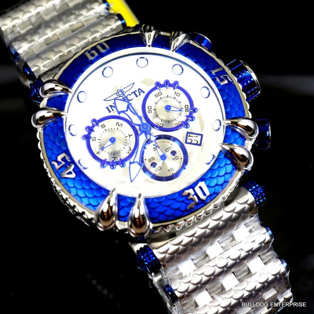 Invicta Subaqua Talon Chronograph Stainlesss Steel 52mm Swiss Mvt Blue Watch New