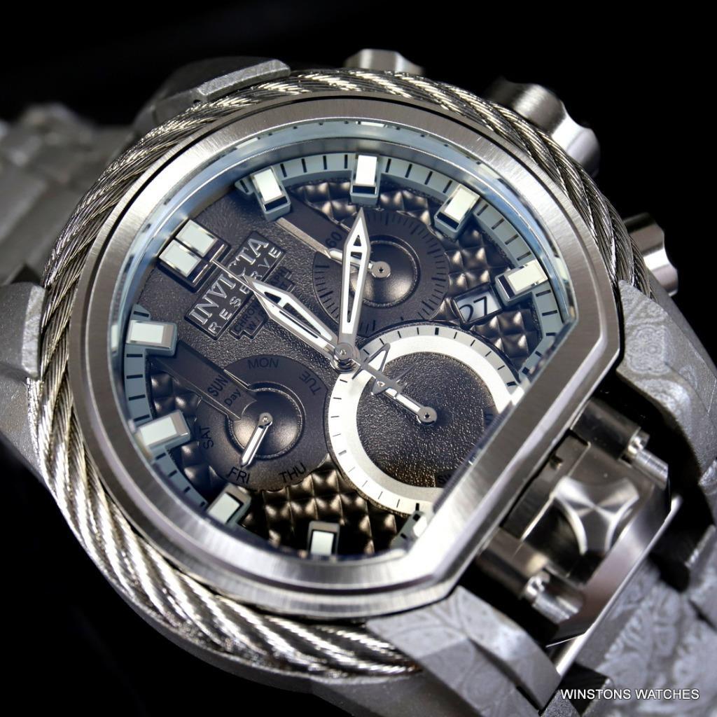 Invicta Reserve Bolt Zeus Magnum Hydroplated Gray Steel 52mm Swiss Mvt Watch New
