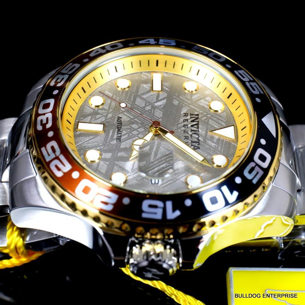 Invicta Reserve Pro Diver Meteorite Automatic Root Beer 46mm Steel Watch New