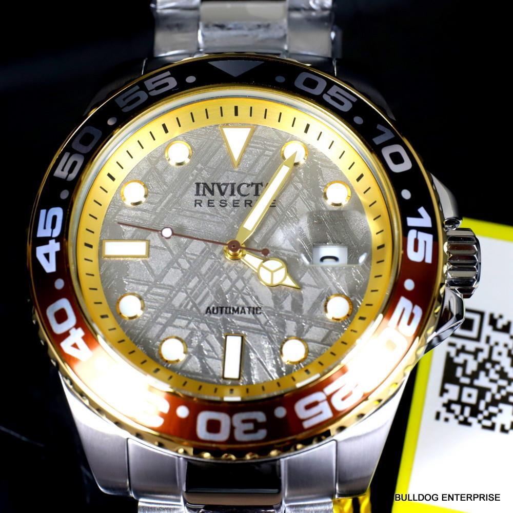 Invicta Reserve Pro Diver Meteorite Automatic Root Beer 46mm Steel Watch New