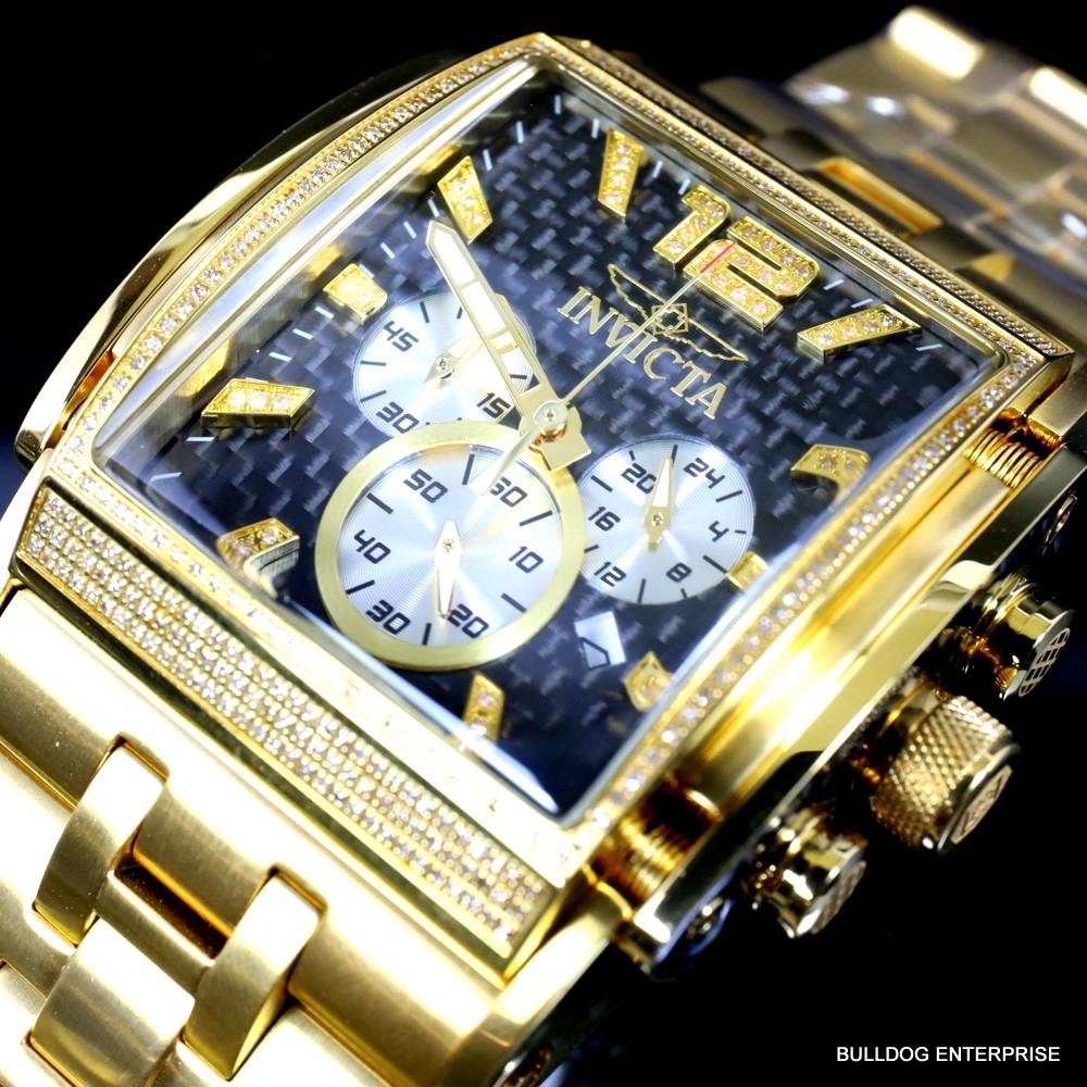 Invicta Speedway The Beast 1.47 CTW Diamond Gold Plated Steel 47mm Watch New