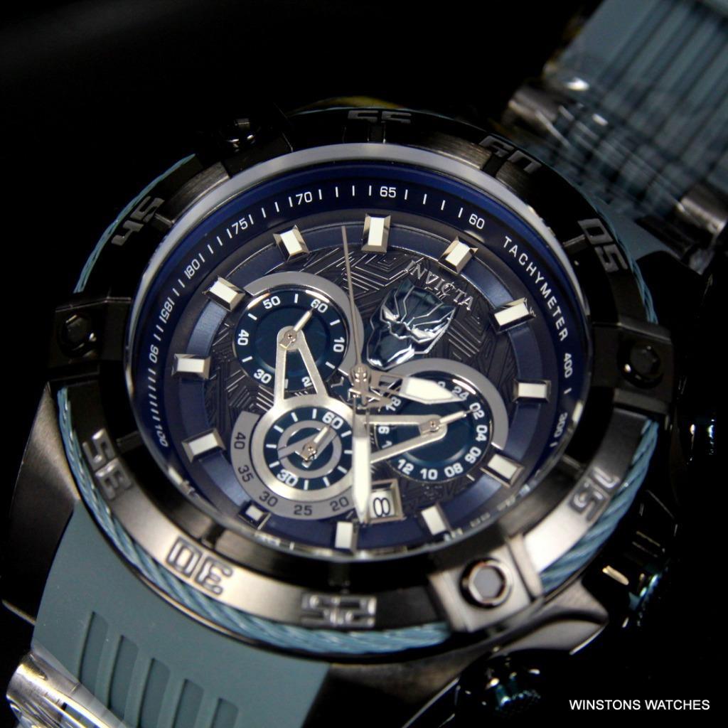 Invicta Marvel Black Panther Bolt Viper 52mm Chronograph Limited Edtn Watch New