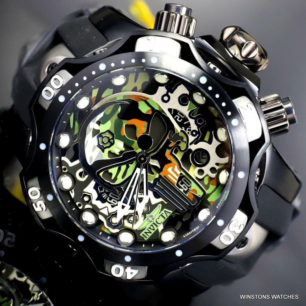Invicta Marvel Punisher Venom Gen III Camouflage Skull Black Watch 52mm New