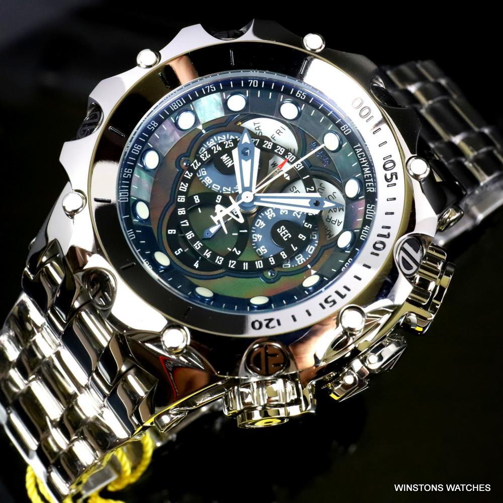 Invicta Reserve Venom Fusian Hybrid Swiss Master Calendar Steel Black Watch New