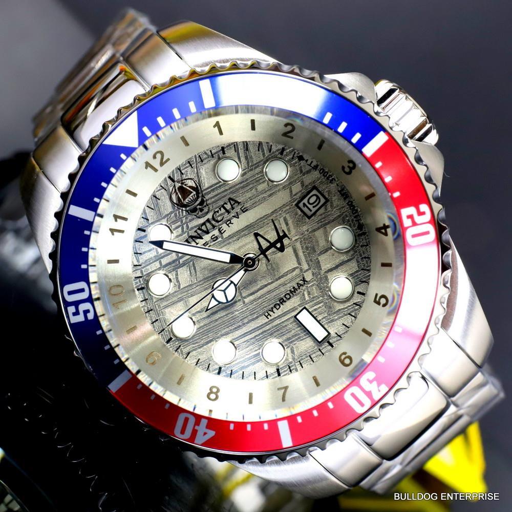 Invicta Reserve Hydromax Meteorite Automatic Steel Pepsi Cola 52mm Watch New