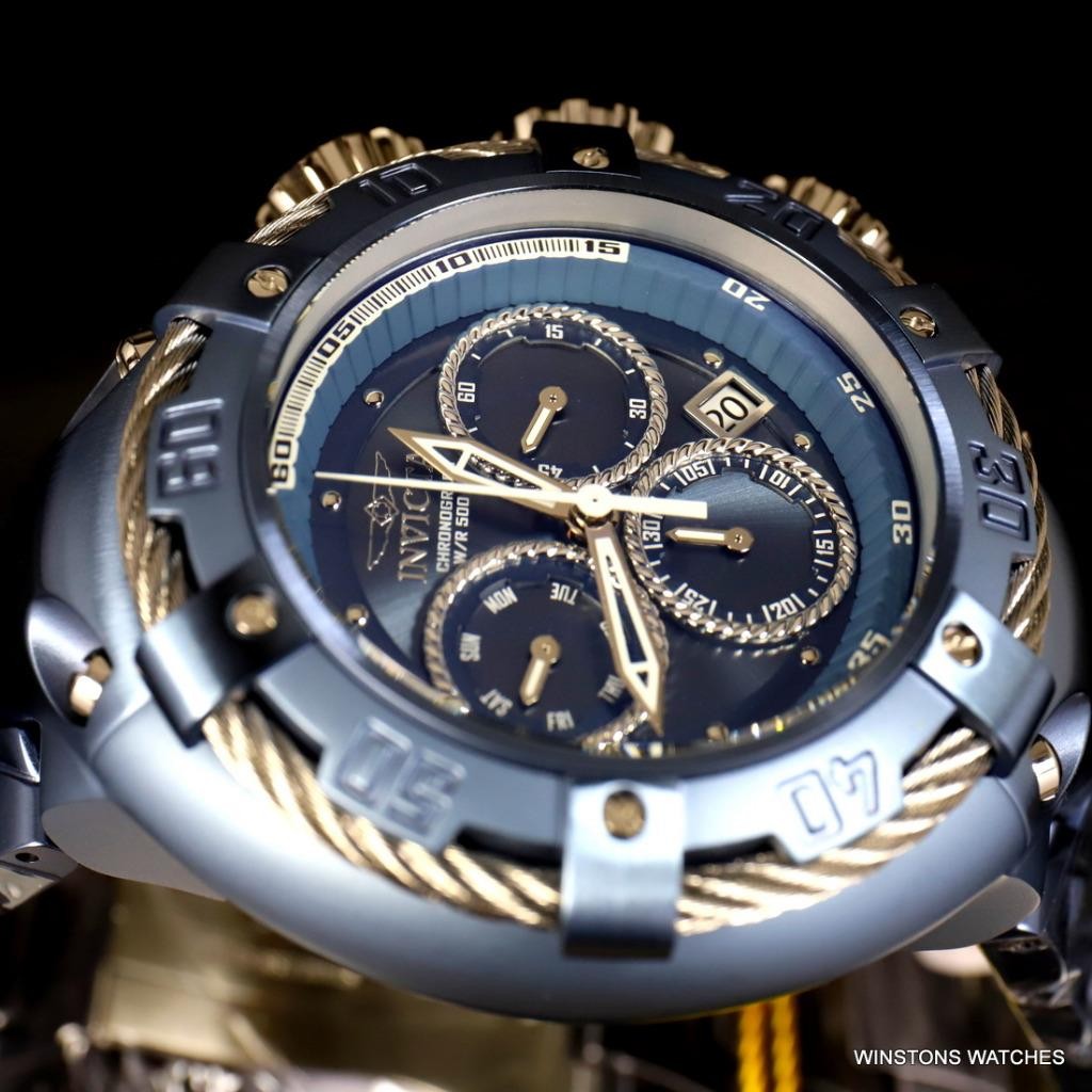 Invicta Thunderbolt Light Blue Stainless Steel Steel 52mm Chronograph Watch New