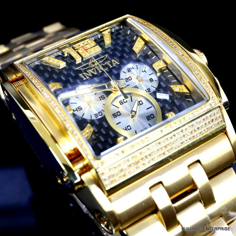 Invicta Speedway The Beast 1.47 CTW Diamond Gold Plated Steel 47mm Watch New