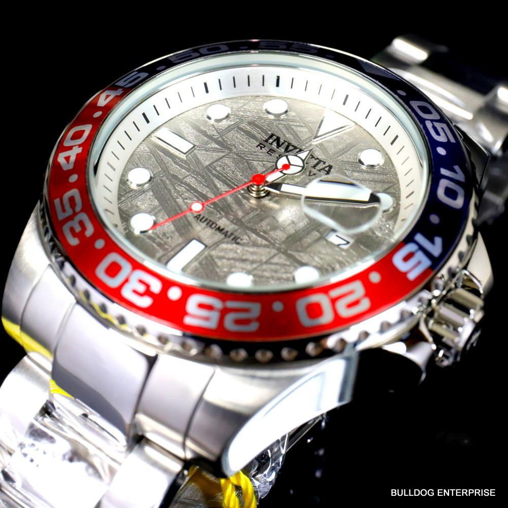 Invicta Reserve Pro Diver Meteorite Automatic Pepsi Cola 46mm Steel Watch New