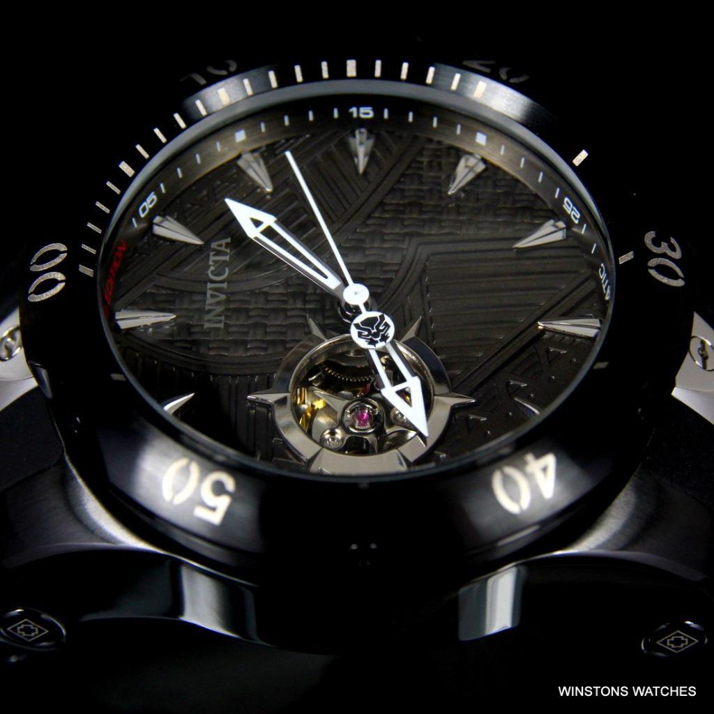 Invicta Marvel Black Panther Venom Automatic Open Heart Ltd Ed 52mm Watch New
