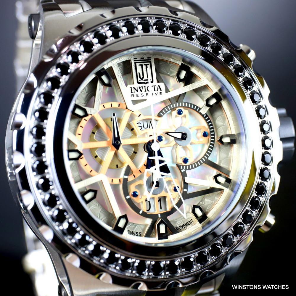 Invicta Reserve JT Subaqua Specialty 5CTW Spinel Stainless Steel MOP Watch New