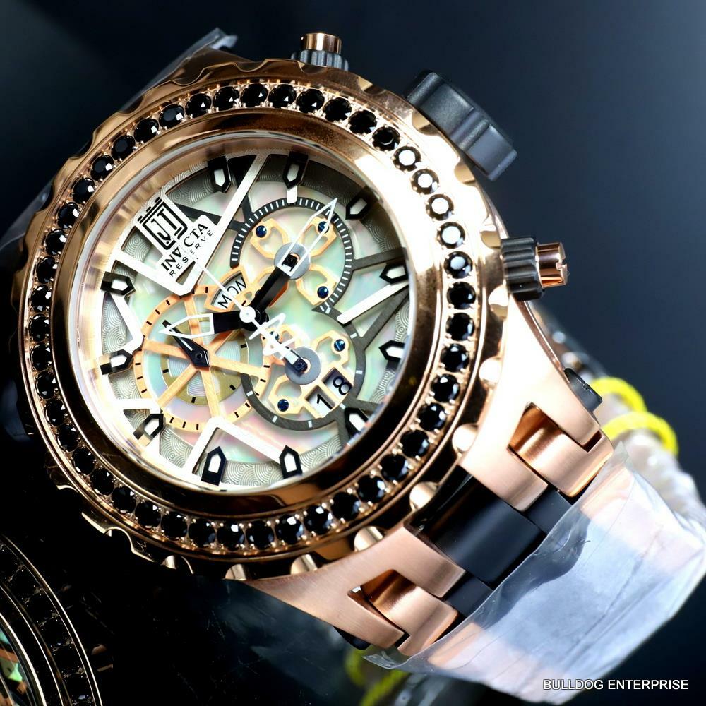 Invicta  Reserve JT Subaqua Specialty 5CTW Black Spinel Rose Gold 52mm Watch New