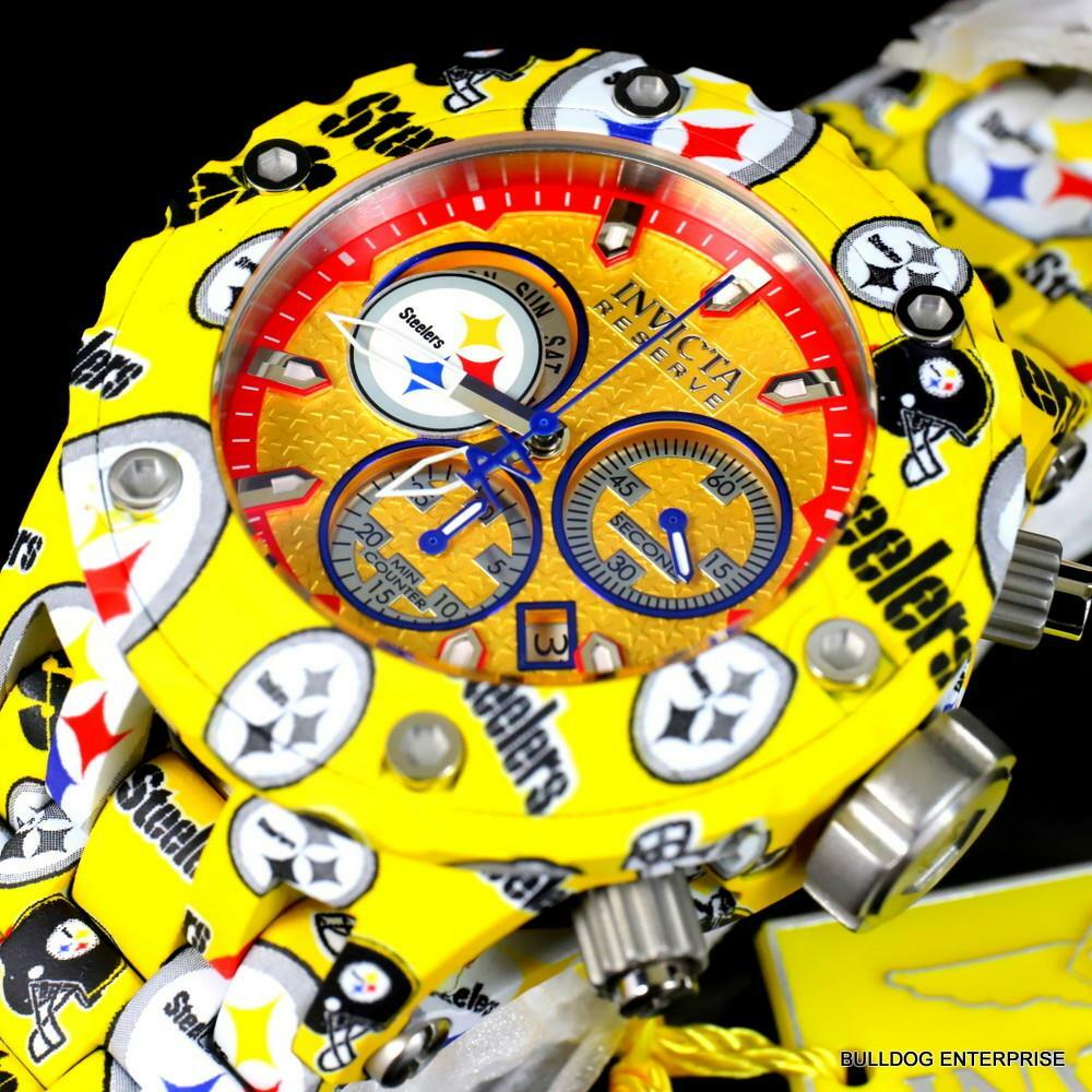 Invicta NFL Reserve Subaqua Specialty Pittsburgh Steelers Hydroplated Watch New