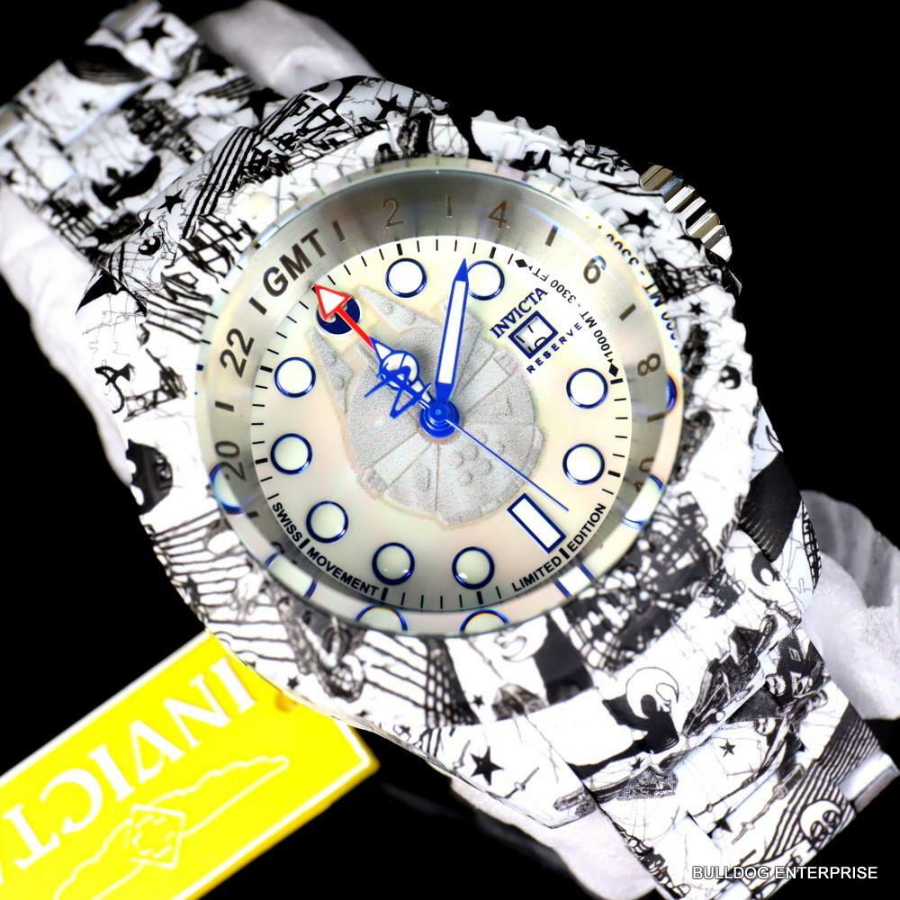 Invicta Reserve Star Wars Hydromax Rebel Alliance Swiss Mvt White Watch 52mm New