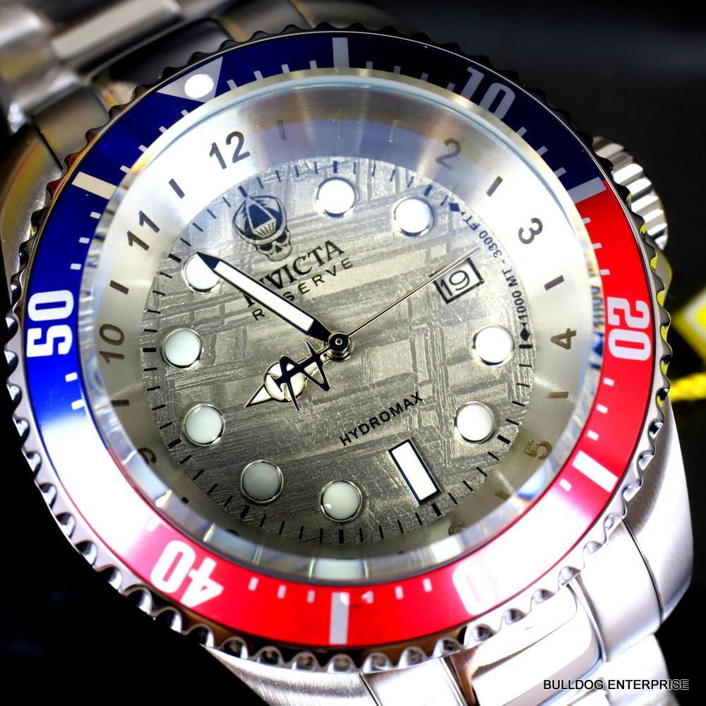 Invicta Reserve Hydromax Meteorite Automatic Steel Pepsi Cola 52mm Watch New