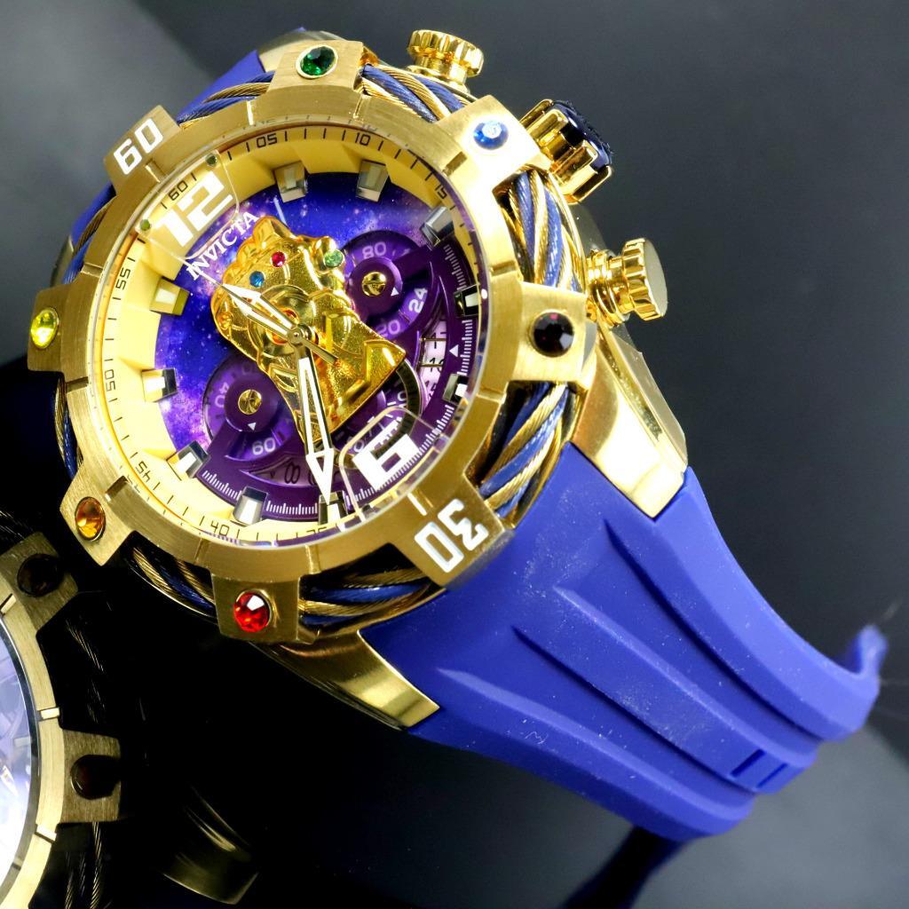 Invicta Marvel Thanos Infinity Gauntlet Chronograph 52mm Crystal Watch New