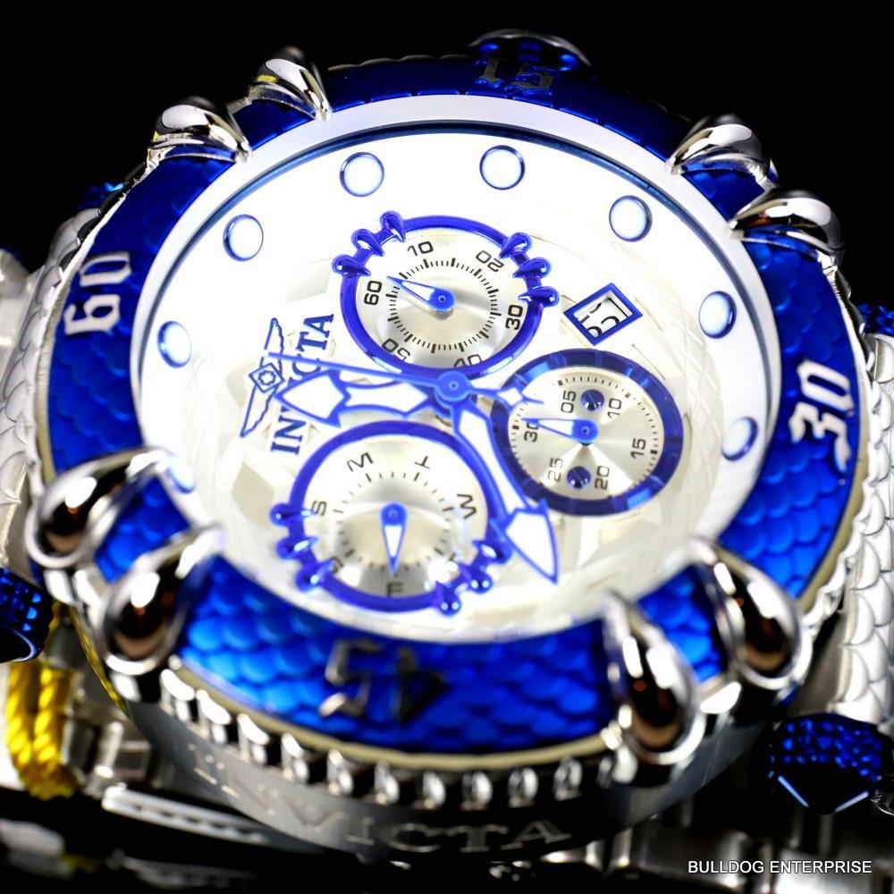 Invicta Subaqua Talon Chronograph Stainlesss Steel 52mm Swiss Mvt Blue Watch New