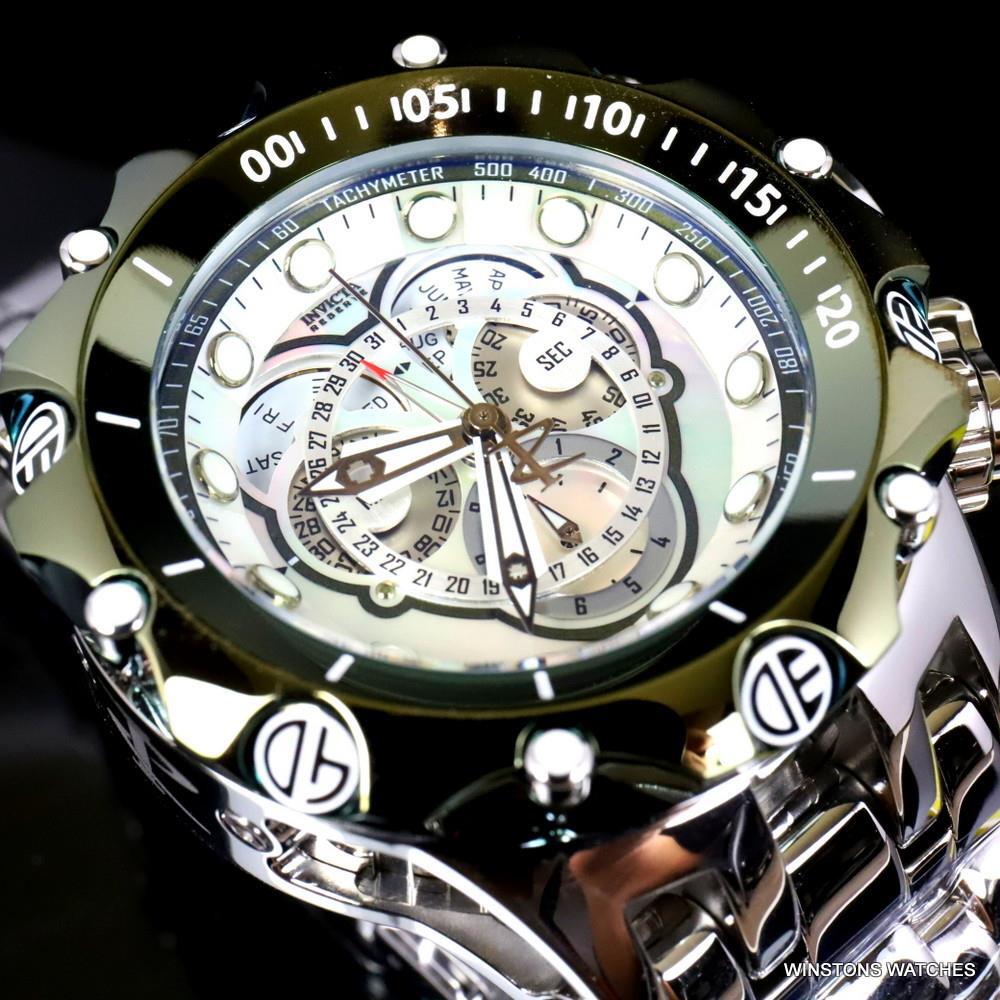 Invicta Reserve Venom Fusian Hybrid Swiss Master Calendar Steel Green Watch New