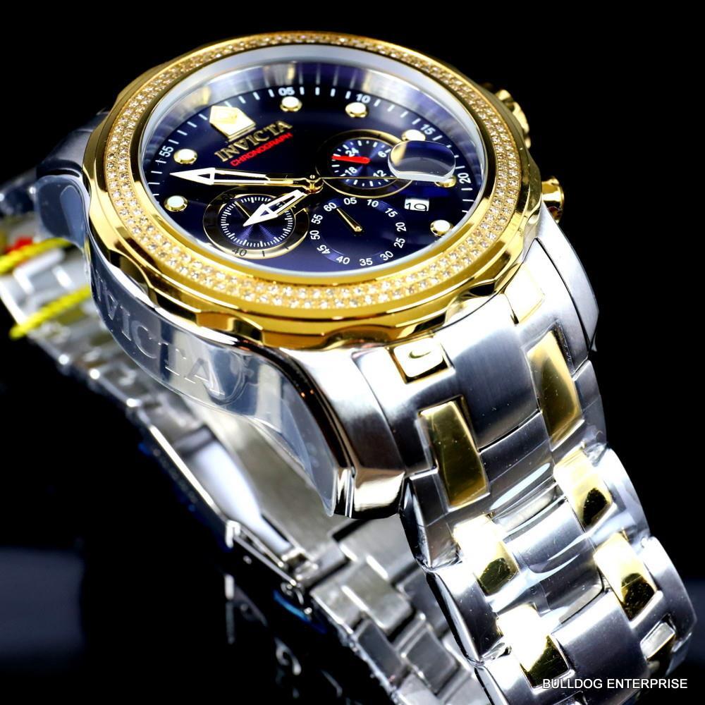 Invicta Pro Diver Scuba .66 CTW Diamond Edition 2 Tone Steel Bracelet Watch New