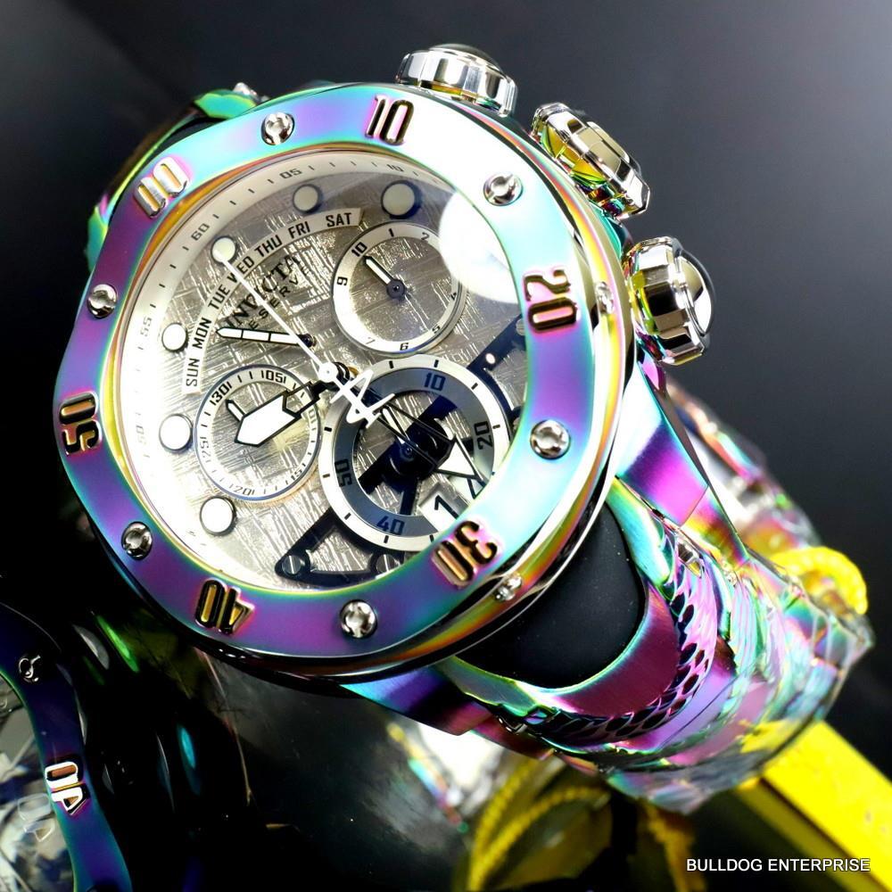 Invicta Reserve Kraken Meteorite Swiss Ronda 5040.N Iridescent Steel Watch New