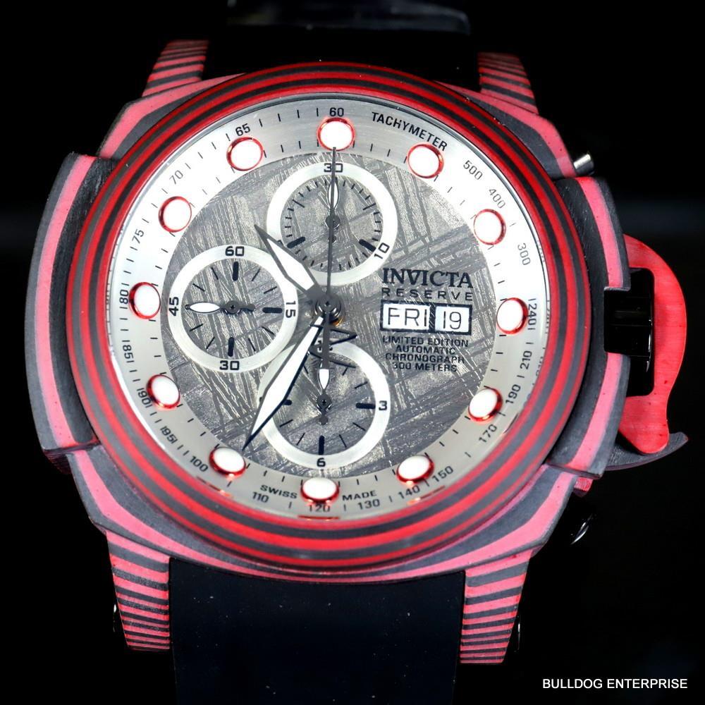 Invicta Reserve Carbon Meteorite Swiss Made Sellita SW500 Auto Watch #002 New