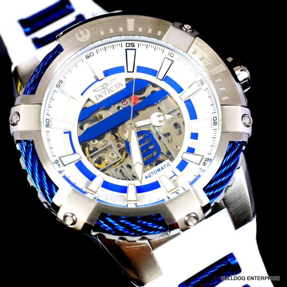 Invicta Star Wars R2D2 Bolt Automatic 50mm Limited Edition White Watch New