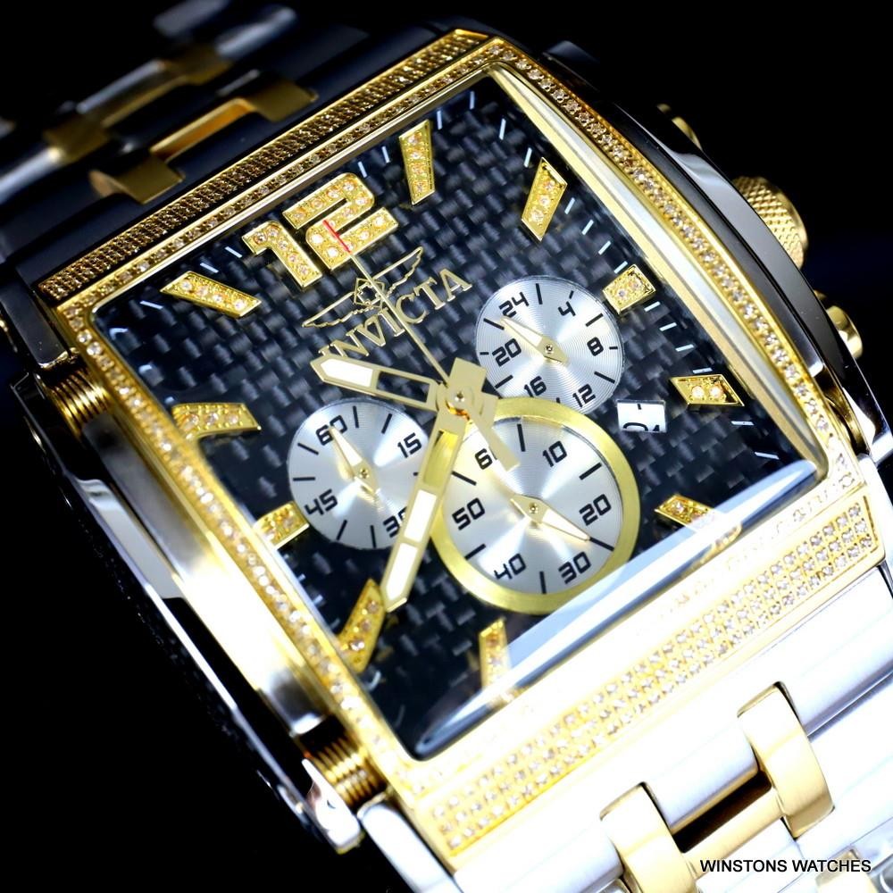 Invicta Speedway The Beast 1.47 CTW Diamond Two Tone Steel Black 47mm Watch New