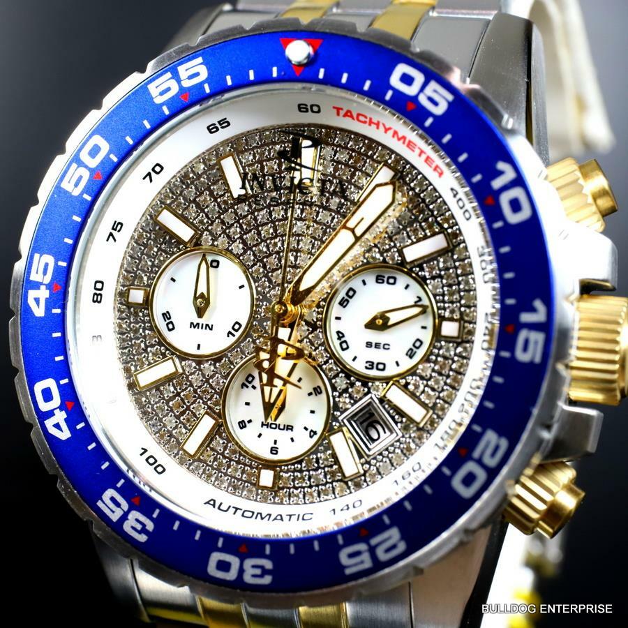 Invicta Reserve Ocean Master 1 CTW Diamond TMI NE88 Automatic 46mm MOP Watch New