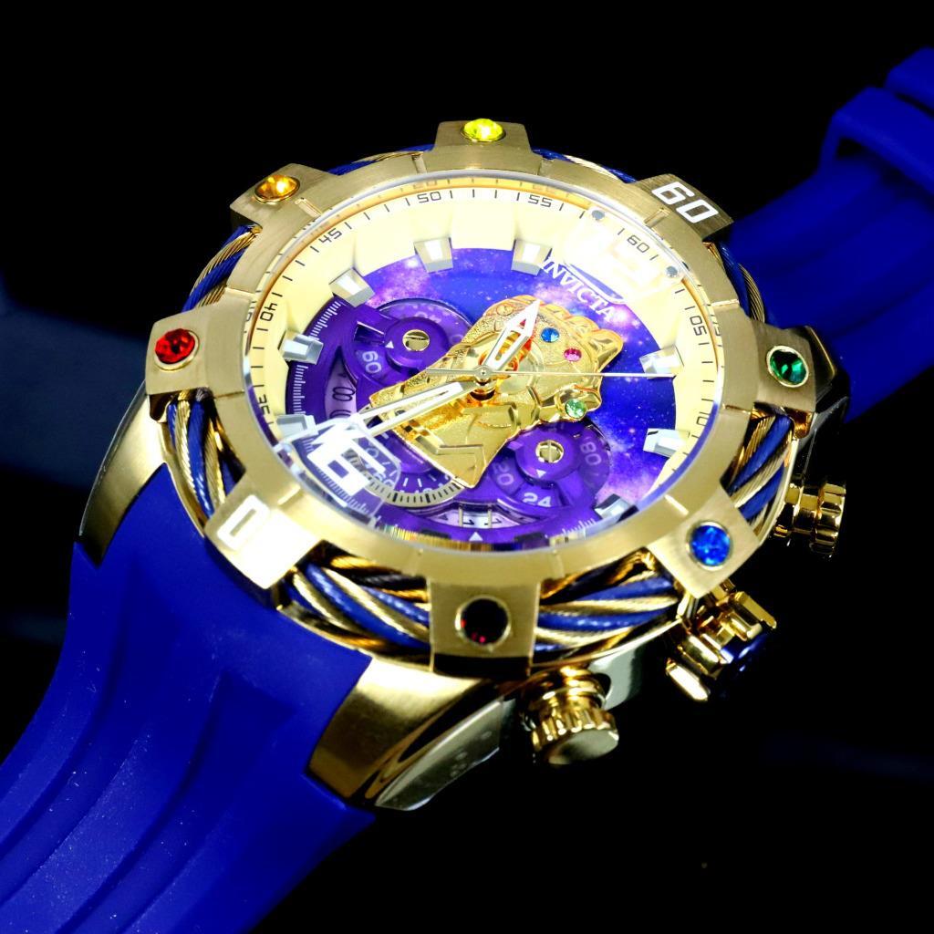 Invicta Marvel Thanos Infinity Gauntlet Chronograph 52mm Crystal Watch New