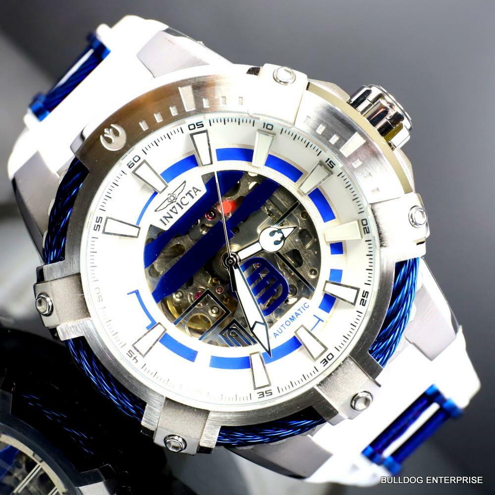 Invicta Star Wars R2D2 Bolt Automatic 50mm Limited Edition White Watch New