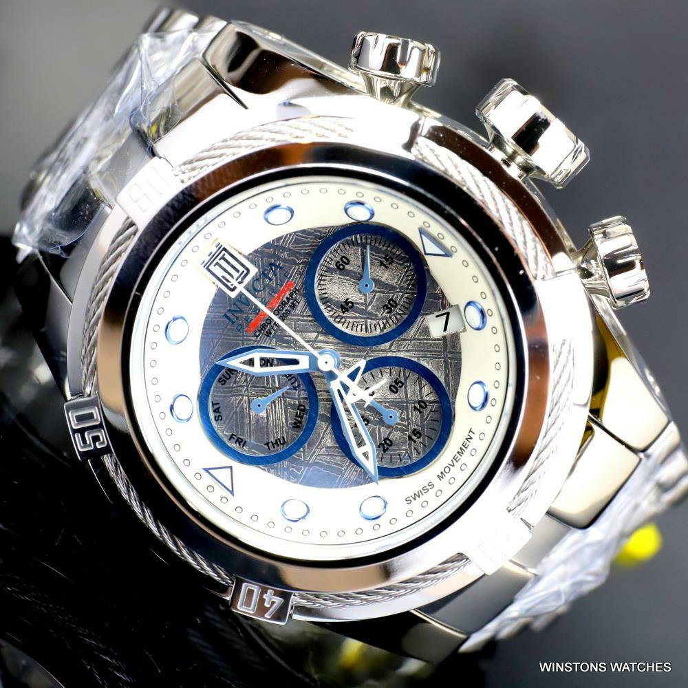 Invicta Reserve JT Bolt Zeus Meteorite Swiss Mvt Polished Steel 52mm Watch New