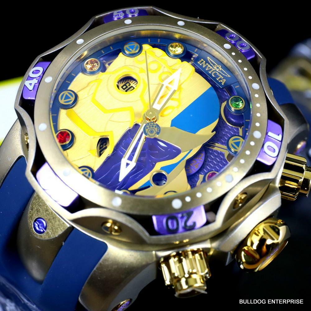 Invicta Marvel Thanos Venom Gen III Infiniti Gauntlet Chronograph 52mm Watch New
