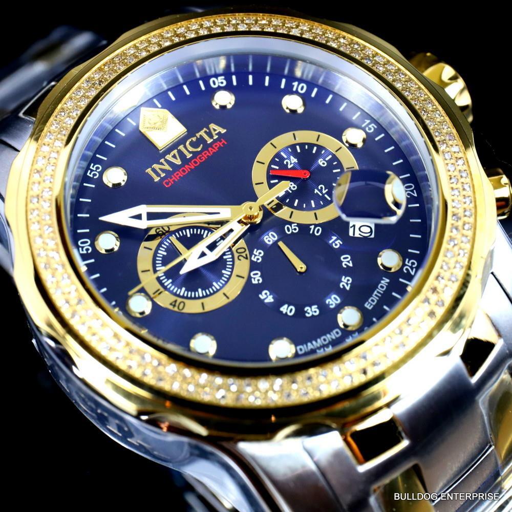 Invicta Pro Diver Scuba .66 CTW Diamond Edition 2 Tone Steel Bracelet Watch New