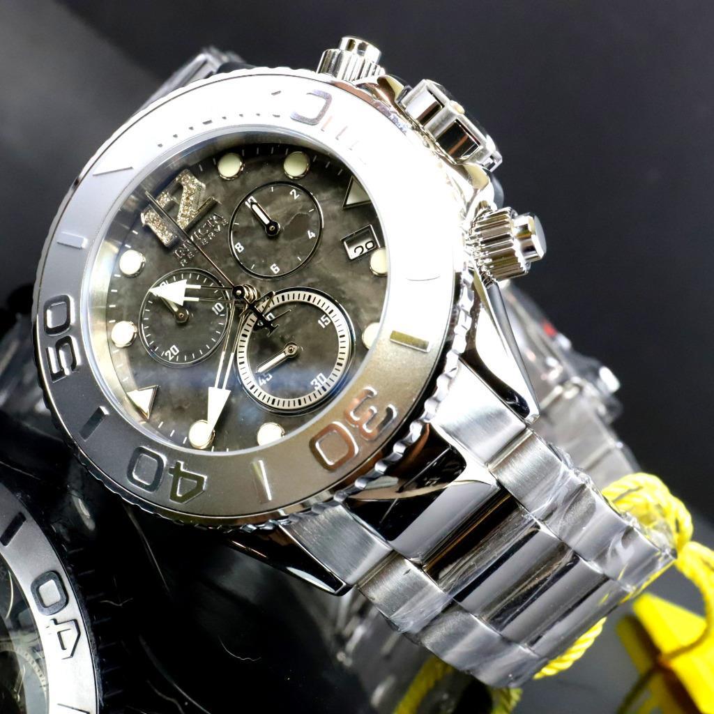 Invicta Masterpiece Reserve Grand Diver Black Marble Diamond Swiss ETA Watch
