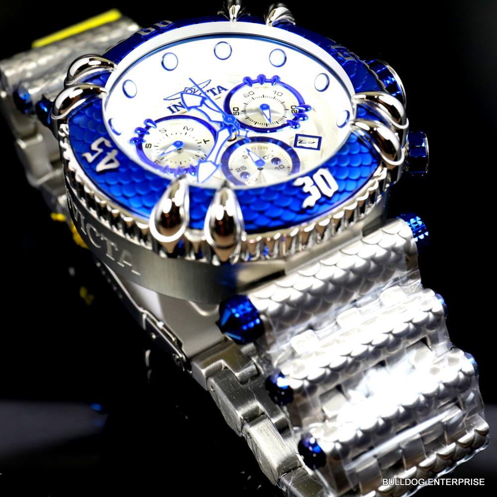 Invicta Subaqua Talon Chronograph Stainlesss Steel 52mm Swiss Mvt Blue Watch New