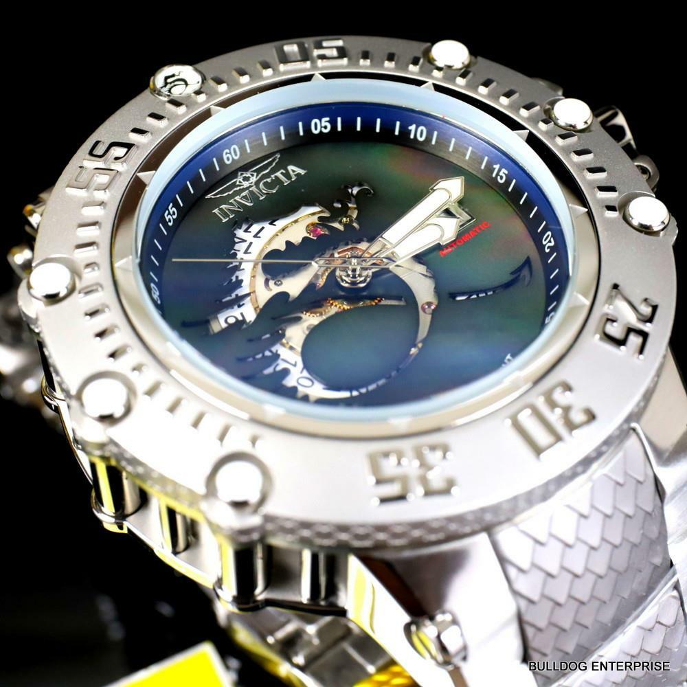 Invicta Subaqua Noma VII Black MOP Dragon Swiss Automatic R150 Watch 52mm New
