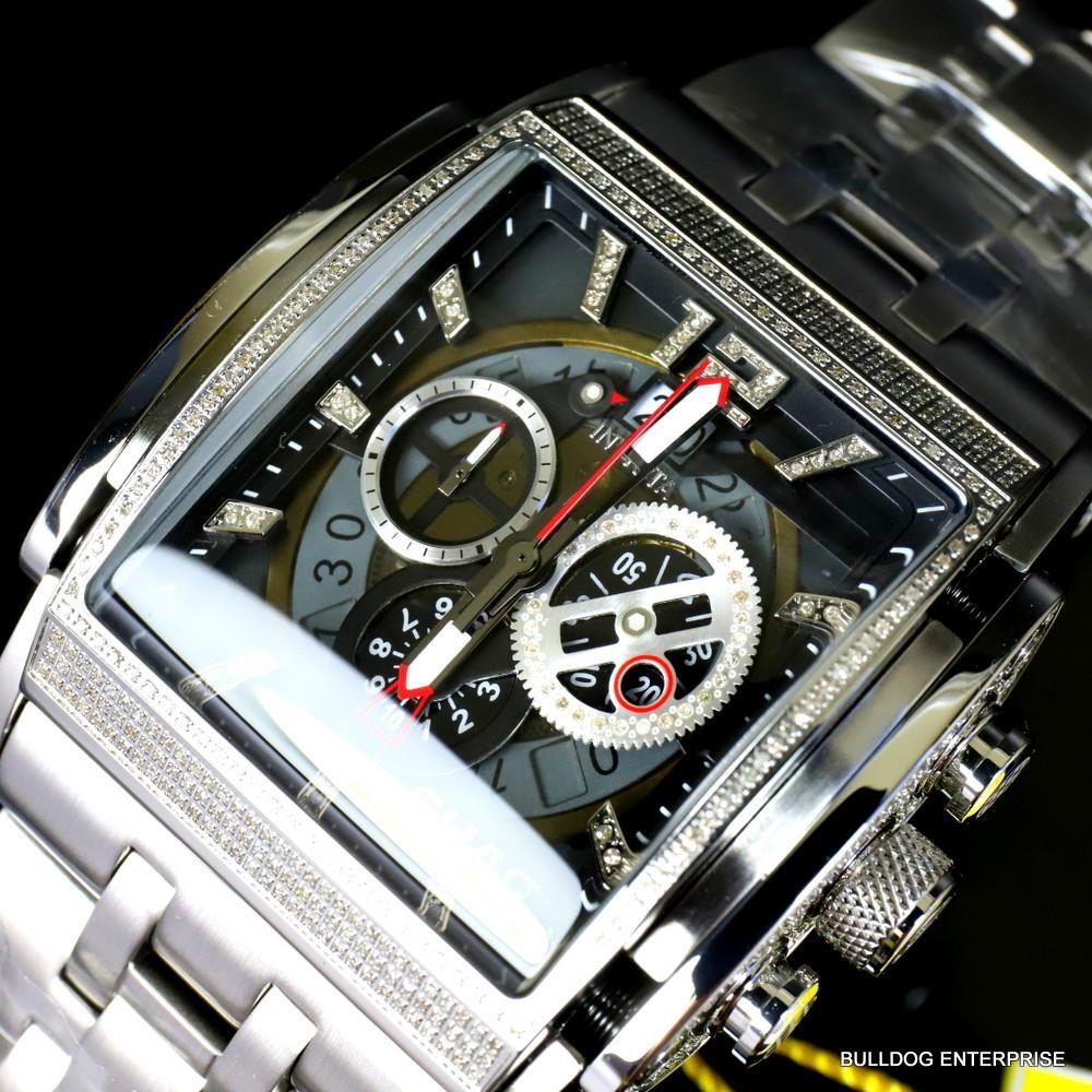 Invicta Shaq Speedway The Beast 3.27 CTW Diamond Steel 47mm Swiss Watch New