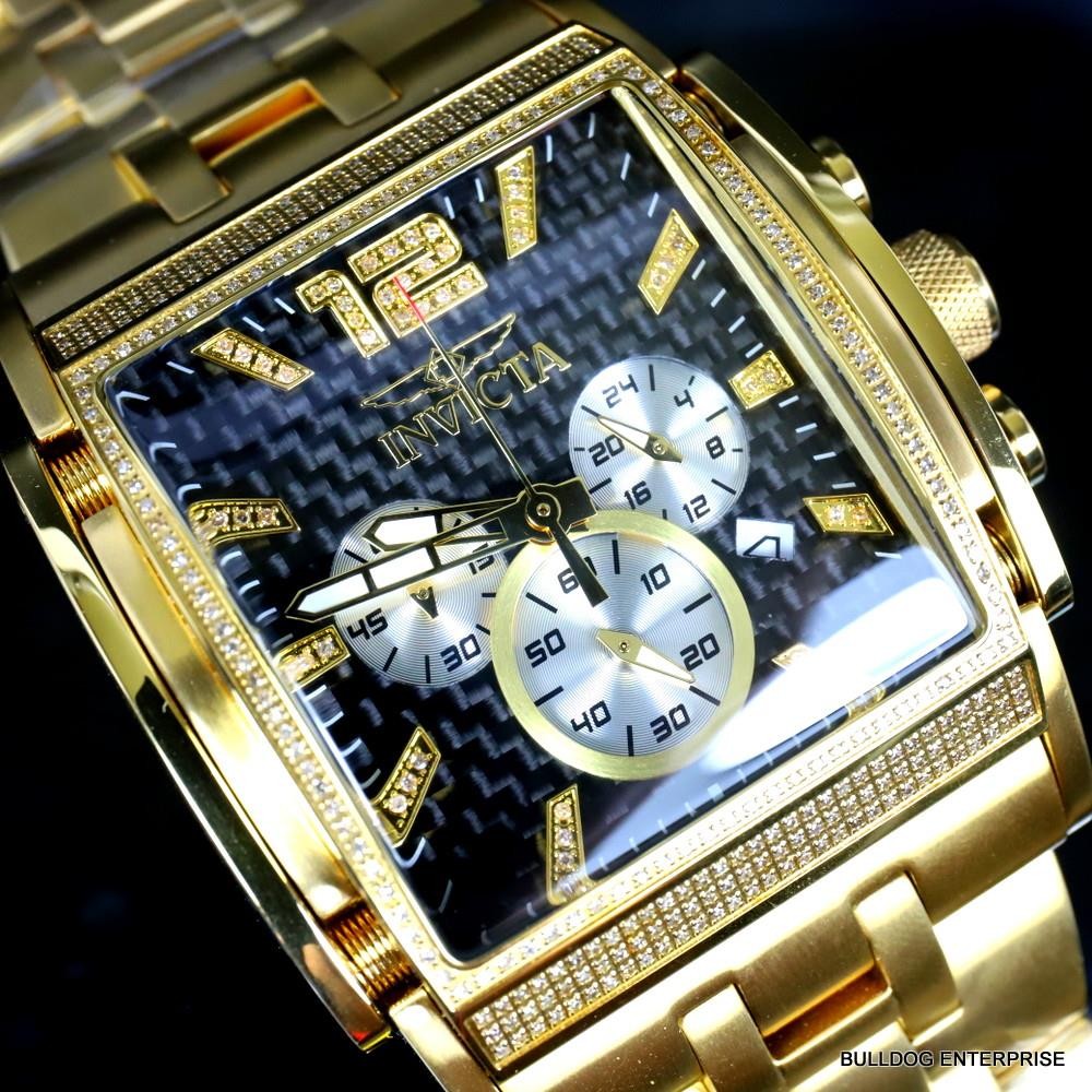 Invicta Speedway The Beast 1.47 CTW Diamond Gold Plated Steel 47mm Watch New